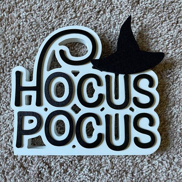 Target Hocus Pocus Witch Hat Table Top Sign Halloween Decor NWOT - Picture 8 of 16